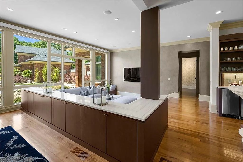 The Estate in Charlotte is a custom-built unique home designed by well-known architect Harry Schrader, now available for sale. This home located at 8402 Fairview Rd, Charlotte, North Carolina