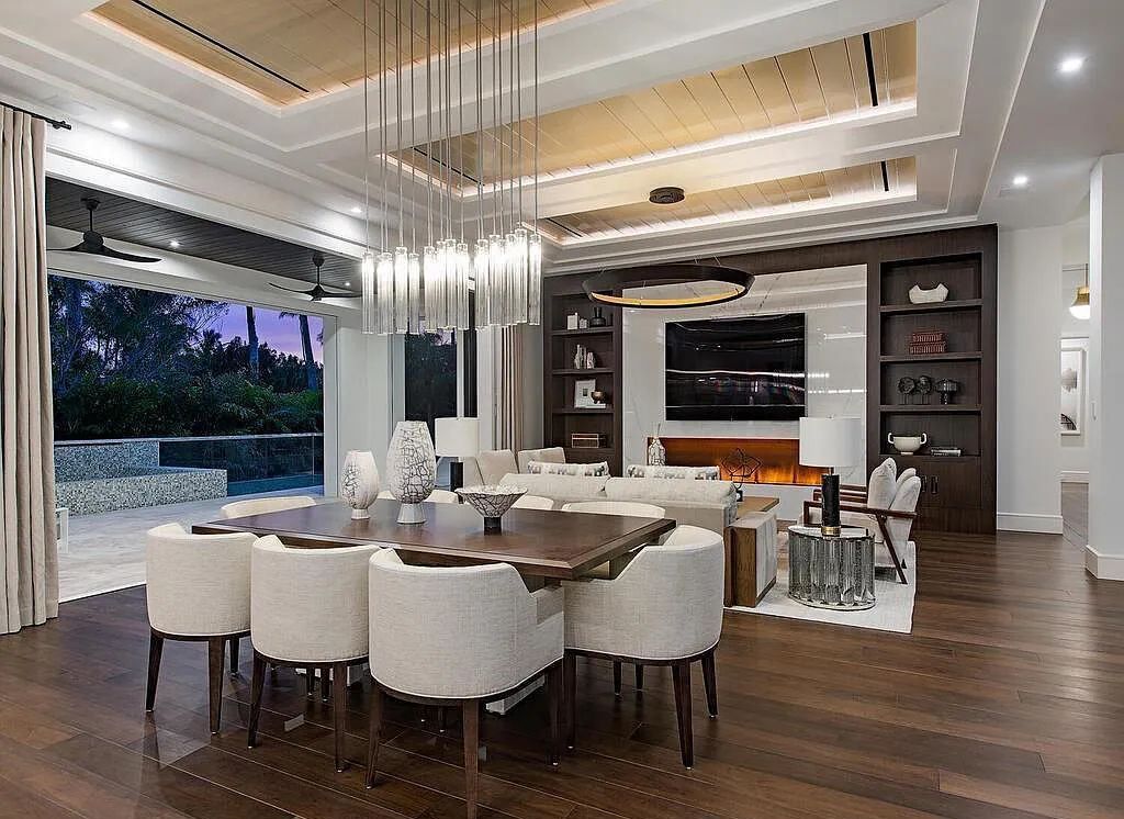 This stunning house located at 2060 Gordon Drive, Naples, Florida, is now available for sale. The newly completed residence is part of a unique, gated beachfront enclave consisting of nine homes, making it a highly coveted property.