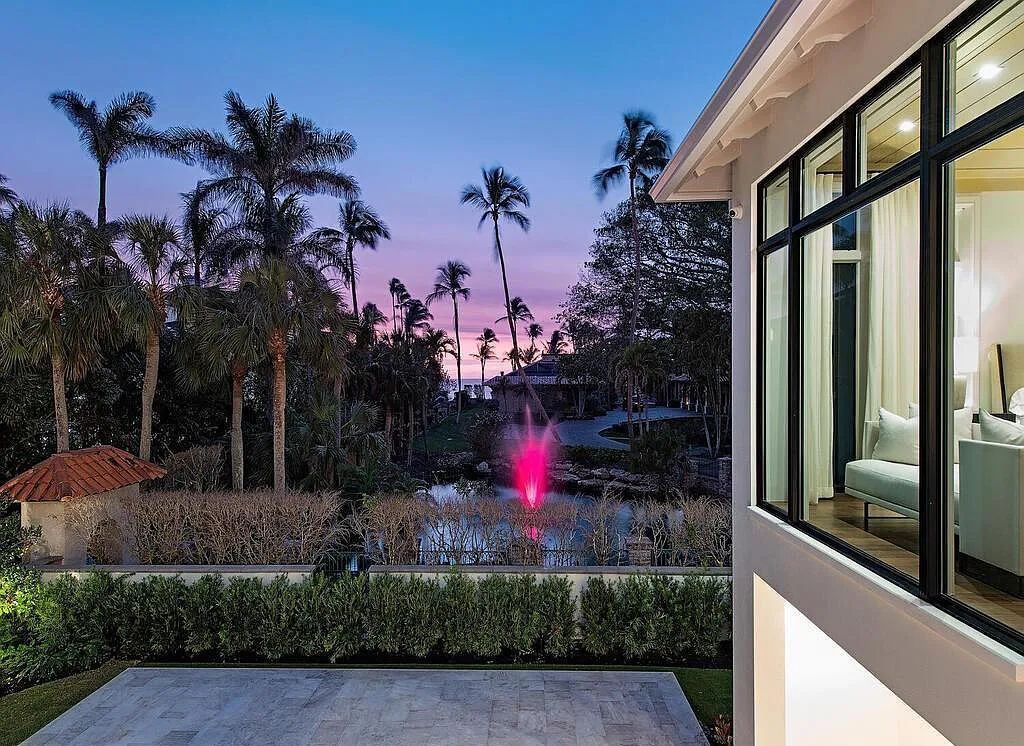 This stunning house located at 2060 Gordon Drive, Naples, Florida, is now available for sale. The newly completed residence is part of a unique, gated beachfront enclave consisting of nine homes, making it a highly coveted property.