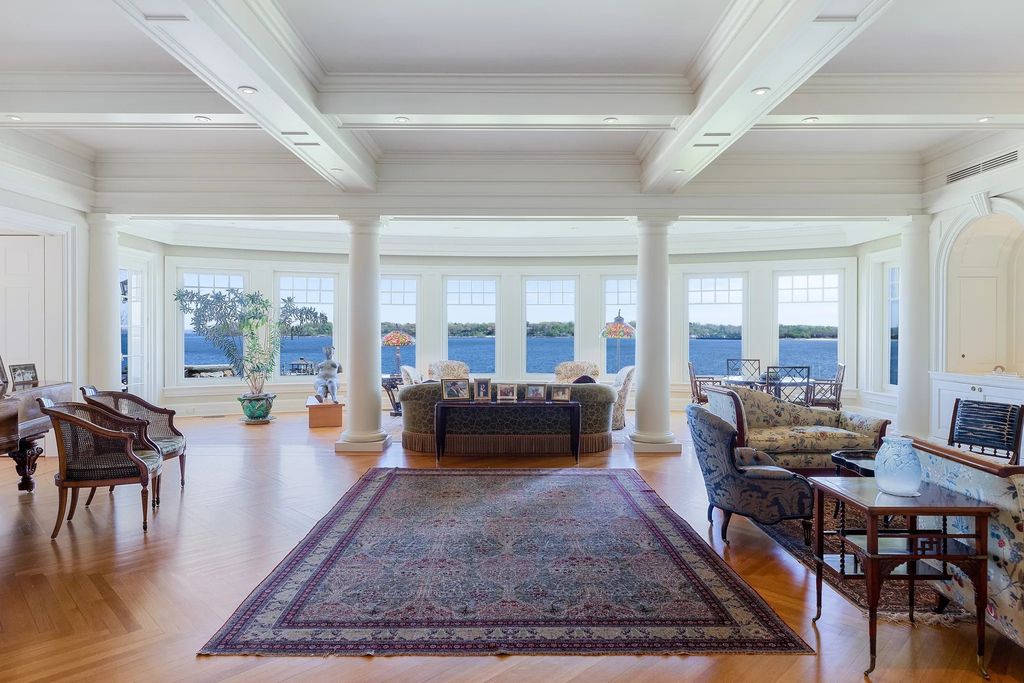 The Estate in Great Neck is build by award-winning architecture firm, Shope Reno Wharton Associates, now available for sale. This home located at 227 Dock Lane, Great Neck, New York