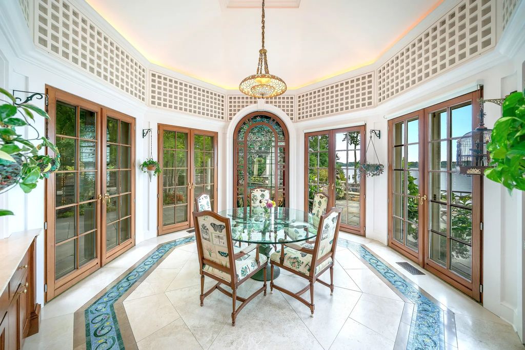The Estate in Great Neck is build by award-winning architecture firm, Shope Reno Wharton Associates, now available for sale. This home located at 227 Dock Lane, Great Neck, New York