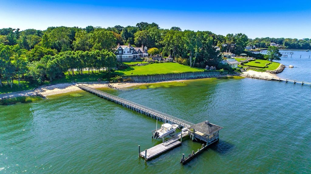The Estate in Great Neck is build by award-winning architecture firm, Shope Reno Wharton Associates, now available for sale. This home located at 227 Dock Lane, Great Neck, New York
