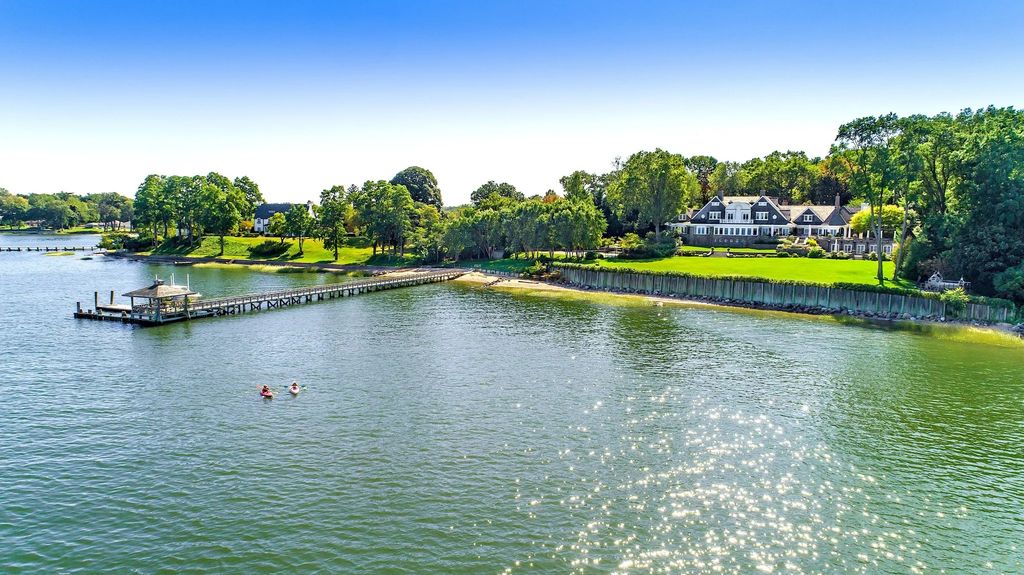 The Estate in Great Neck is build by award-winning architecture firm, Shope Reno Wharton Associates, now available for sale. This home located at 227 Dock Lane, Great Neck, New York