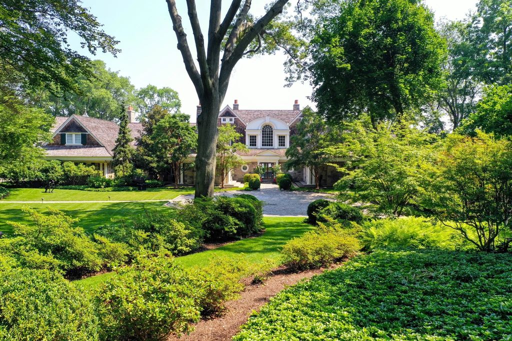 The Estate in Great Neck is build by award-winning architecture firm, Shope Reno Wharton Associates, now available for sale. This home located at 227 Dock Lane, Great Neck, New York