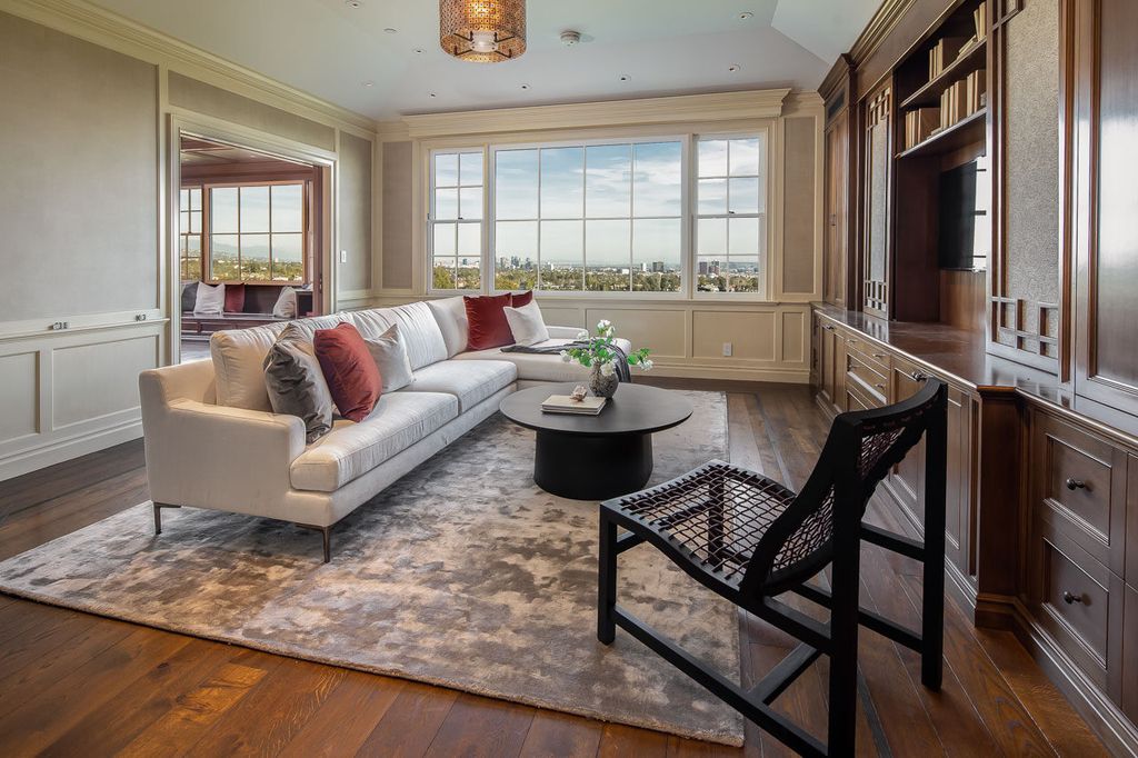 This stunning estate located at 1678 Alta Mura Rd in Pacific Palisades, California 90272, is a true gem of the Palisades Riviera. Boasting 8 bedrooms, 14 bathrooms, and a living space of 16,000 square feet on a 1.08-acre lot, this LEED-certified compound offers luxury and privacy in an unbeatable location.