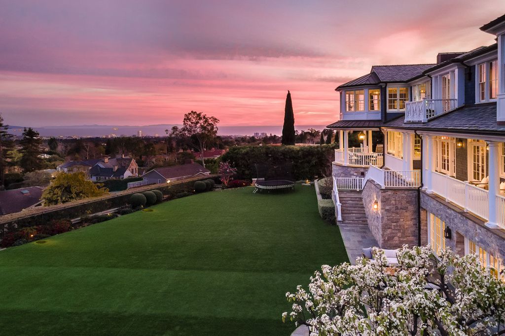 This stunning estate located at 1678 Alta Mura Rd in Pacific Palisades, California 90272, is a true gem of the Palisades Riviera. Boasting 8 bedrooms, 14 bathrooms, and a living space of 16,000 square feet on a 1.08-acre lot, this LEED-certified compound offers luxury and privacy in an unbeatable location.