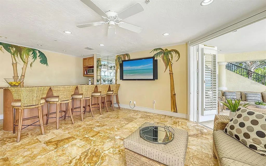 Welcome to a stunning Siesta Key coastal home 1414 Point Crisp Road, Sarasota, Florida with 360-degree bay views and 546 feet of waterfront on Little Sarasota Bay. This 6-bed, 9-bath home boasts 7,162 sqft of living space on 1.22 acres of land.