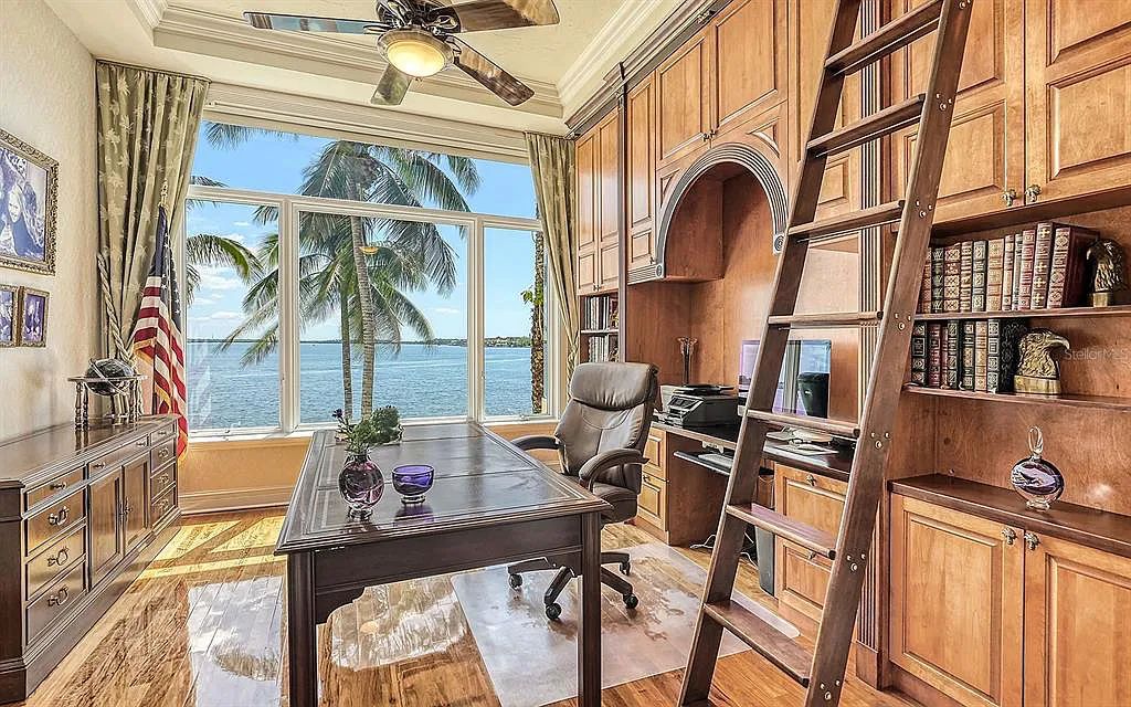 Welcome to a stunning Siesta Key coastal home 1414 Point Crisp Road, Sarasota, Florida with 360-degree bay views and 546 feet of waterfront on Little Sarasota Bay. This 6-bed, 9-bath home boasts 7,162 sqft of living space on 1.22 acres of land.