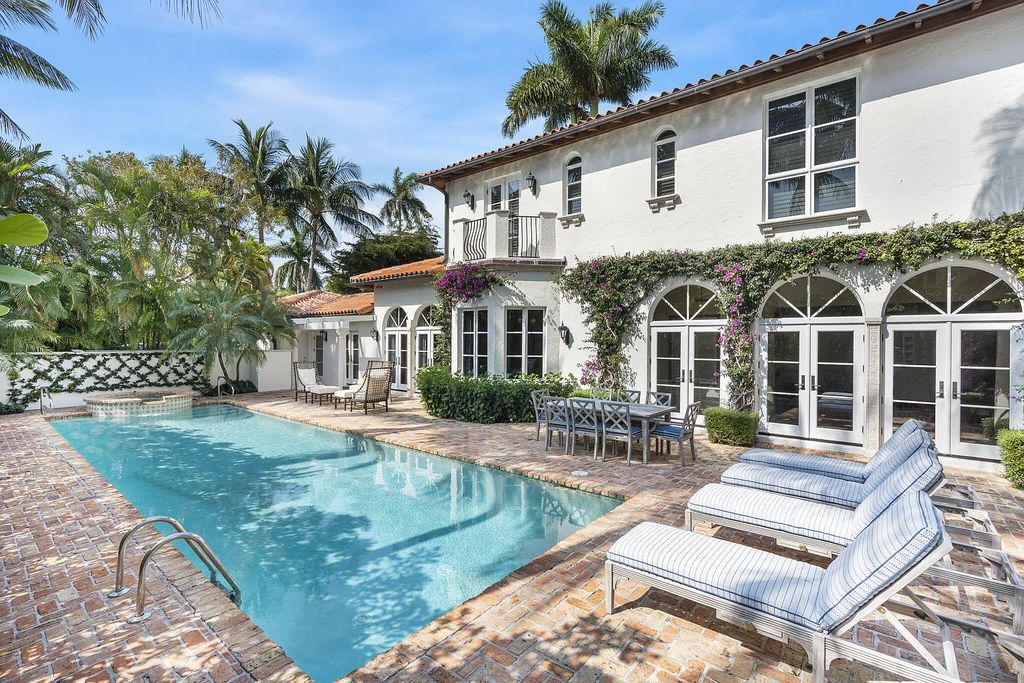 Experience luxury living at its finest in Palm Beach, Florida with this stunning Mediterranean estate on 224 Barton Avenue. The fully furnished home features 4 bedrooms, 5 bathrooms, and over 6,387 sqft of living space, complete with a custom gourmet kitchen and butler's pantry.