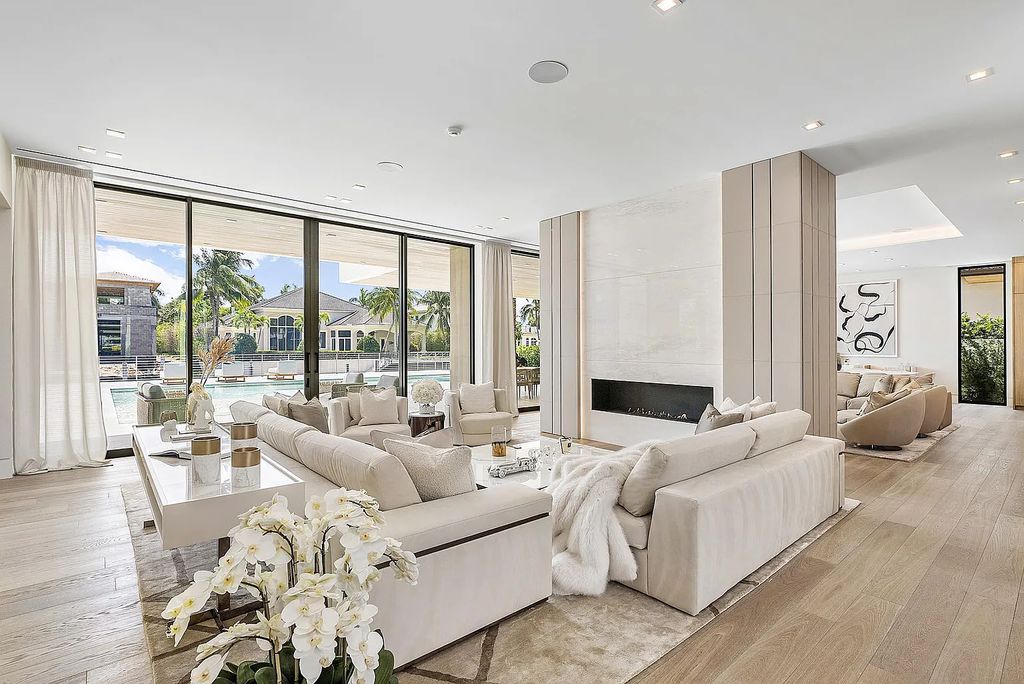 Discover this awe-inspiring waterfront estate at 224 W Key Palm Road, Boca Raton, Florida. Built in 2023 by Sarkela Corp and Ada Architecture Design Atelier, this luxurious property boasts 6 opulent bedrooms, 7 full and 2 half baths, and over 9,500 sq ft of palatial living space.