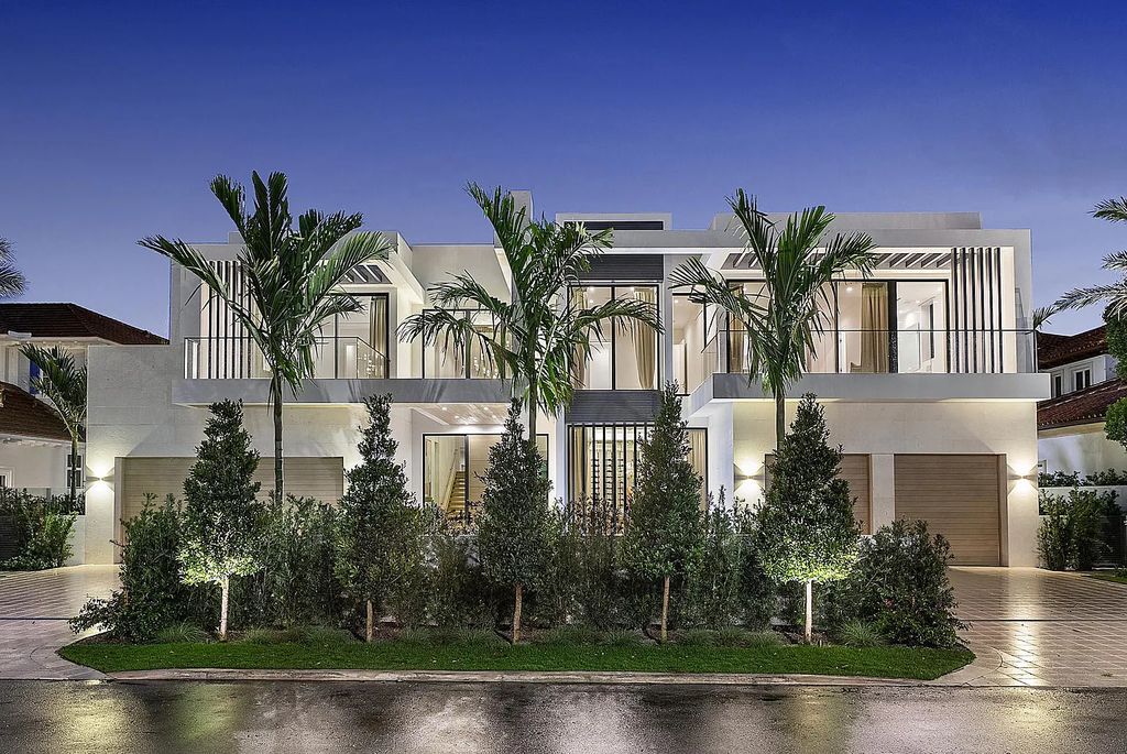 Discover this awe-inspiring waterfront estate at 224 W Key Palm Road, Boca Raton, Florida. Built in 2023 by Sarkela Corp and Ada Architecture Design Atelier, this luxurious property boasts 6 opulent bedrooms, 7 full and 2 half baths, and over 9,500 sq ft of palatial living space.