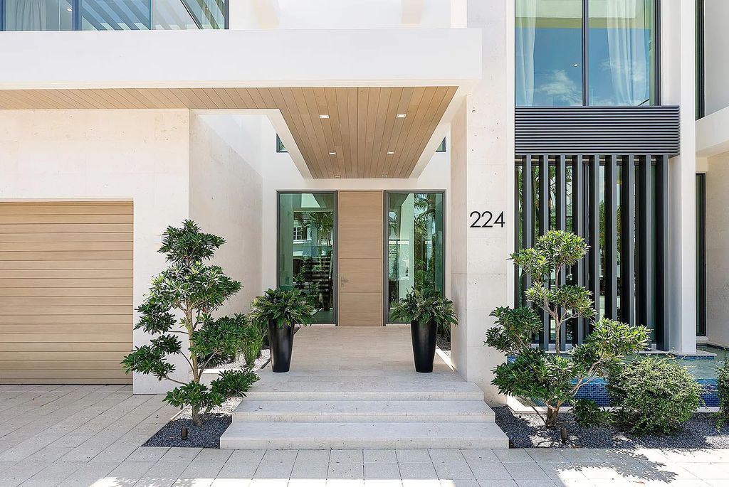 Discover this awe-inspiring waterfront estate at 224 W Key Palm Road, Boca Raton, Florida. Built in 2023 by Sarkela Corp and Ada Architecture Design Atelier, this luxurious property boasts 6 opulent bedrooms, 7 full and 2 half baths, and over 9,500 sq ft of palatial living space.