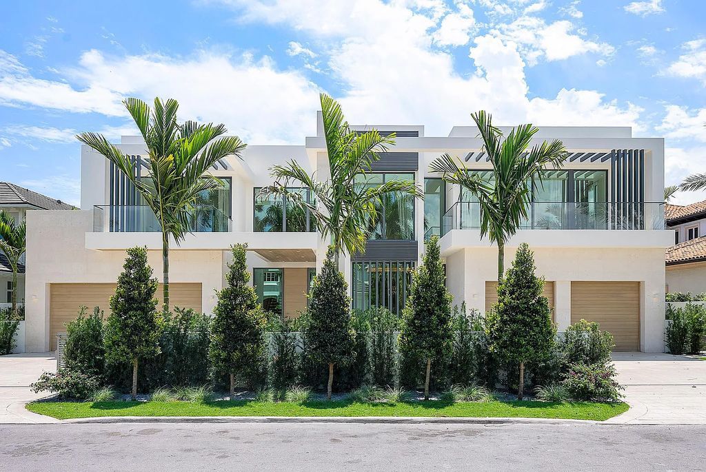 Discover this awe-inspiring waterfront estate at 224 W Key Palm Road, Boca Raton, Florida. Built in 2023 by Sarkela Corp and Ada Architecture Design Atelier, this luxurious property boasts 6 opulent bedrooms, 7 full and 2 half baths, and over 9,500 sq ft of palatial living space.
