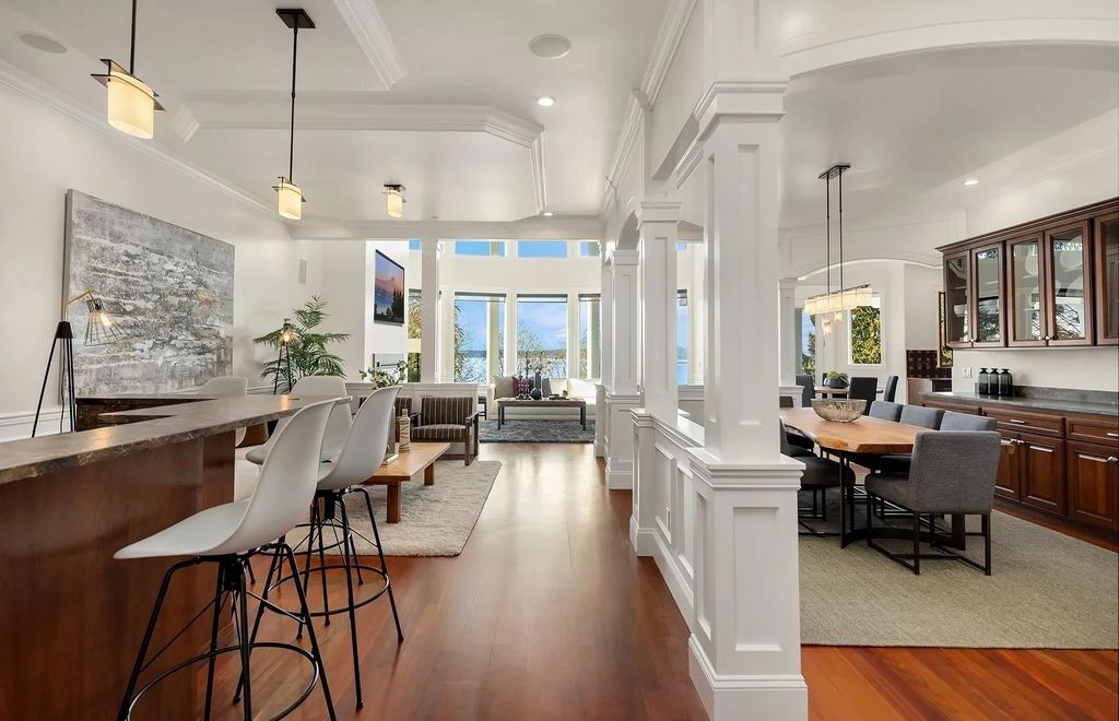 Exceptional Des Moines, WA Residence: A Private Oasis with Stunning Views, Timeless Style, and a Price of $2.995M