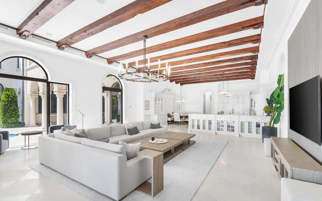 Located at 2325 S Ocean Boulevard in Delray Beach, Florida, this custom-built estate is a one-of-a-kind property. Boasting 9 bedrooms, 13.7 bathrooms, and stunning ocean views, it offers a range of luxurious features, including intricate marblework, artisan millwork, and custom finishes.