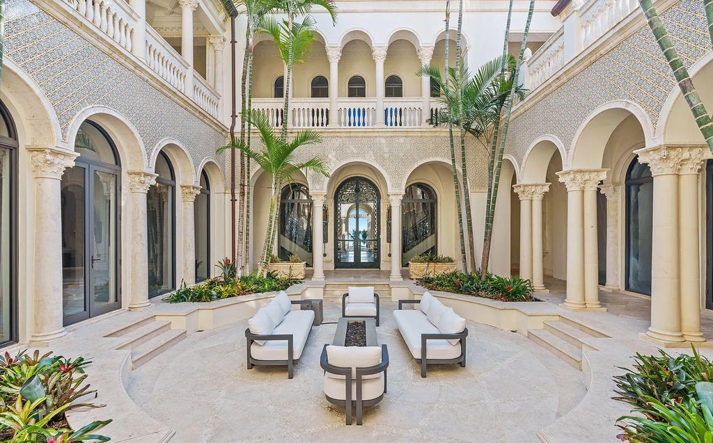 Located at 2325 S Ocean Boulevard in Delray Beach, Florida, this custom-built estate is a one-of-a-kind property. Boasting 9 bedrooms, 13.7 bathrooms, and stunning ocean views, it offers a range of luxurious features, including intricate marblework, artisan millwork, and custom finishes.