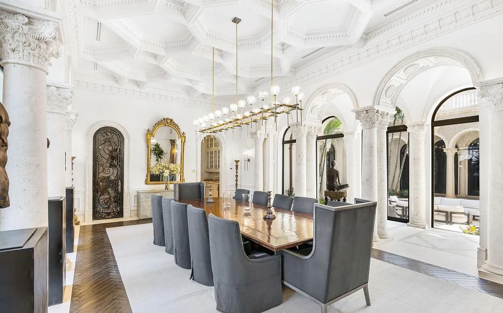 Located at 2325 S Ocean Boulevard in Delray Beach, Florida, this custom-built estate is a one-of-a-kind property. Boasting 9 bedrooms, 13.7 bathrooms, and stunning ocean views, it offers a range of luxurious features, including intricate marblework, artisan millwork, and custom finishes.