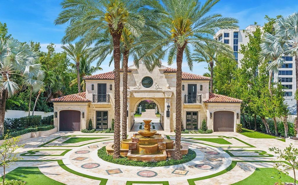 Located at 2325 S Ocean Boulevard in Delray Beach, Florida, this custom-built estate is a one-of-a-kind property. Boasting 9 bedrooms, 13.7 bathrooms, and stunning ocean views, it offers a range of luxurious features, including intricate marblework, artisan millwork, and custom finishes.
