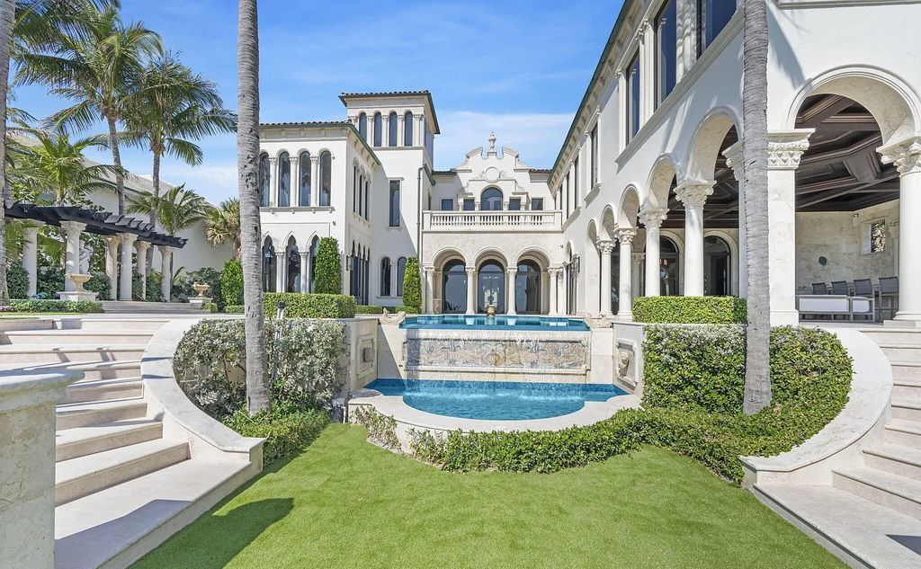 Located at 2325 S Ocean Boulevard in Delray Beach, Florida, this custom-built estate is a one-of-a-kind property. Boasting 9 bedrooms, 13.7 bathrooms, and stunning ocean views, it offers a range of luxurious features, including intricate marblework, artisan millwork, and custom finishes.