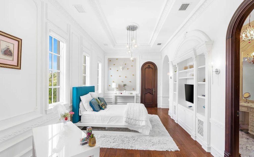 Located at 2325 S Ocean Boulevard in Delray Beach, Florida, this custom-built estate is a one-of-a-kind property. Boasting 9 bedrooms, 13.7 bathrooms, and stunning ocean views, it offers a range of luxurious features, including intricate marblework, artisan millwork, and custom finishes.