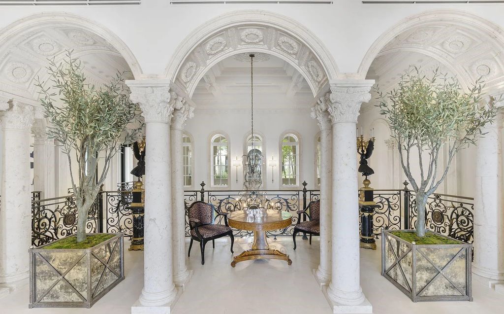 Located at 2325 S Ocean Boulevard in Delray Beach, Florida, this custom-built estate is a one-of-a-kind property. Boasting 9 bedrooms, 13.7 bathrooms, and stunning ocean views, it offers a range of luxurious features, including intricate marblework, artisan millwork, and custom finishes.