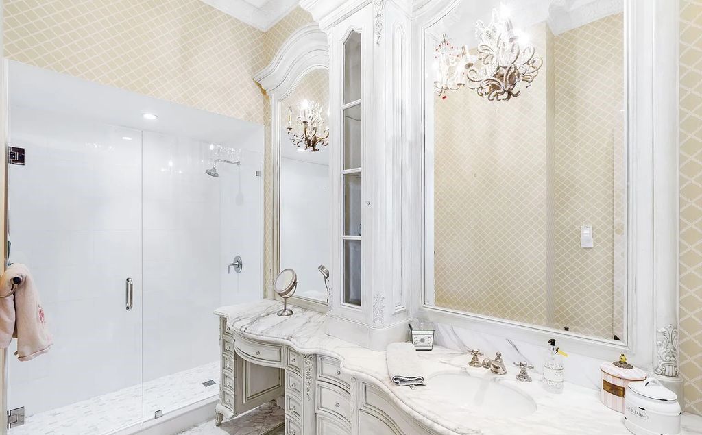 Located at 2325 S Ocean Boulevard in Delray Beach, Florida, this custom-built estate is a one-of-a-kind property. Boasting 9 bedrooms, 13.7 bathrooms, and stunning ocean views, it offers a range of luxurious features, including intricate marblework, artisan millwork, and custom finishes.