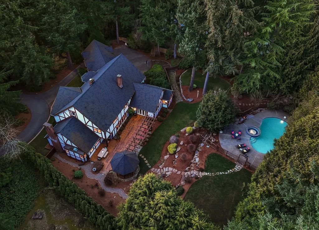 Magnificent Tudor-Style Estate in Bellevue, WA with Stunning Architecture Features, and Quality Craftsmanship Listed at $4.2M