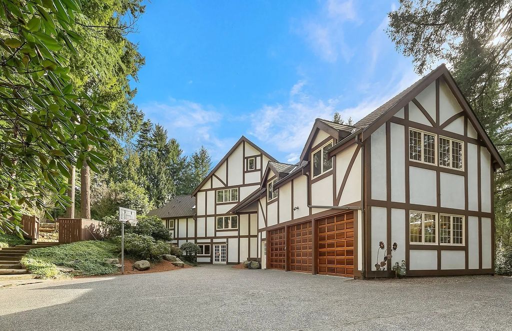 Magnificent Tudor-Style Estate in Bellevue, WA with Stunning Architecture Features, and Quality Craftsmanship Listed at $4.2M