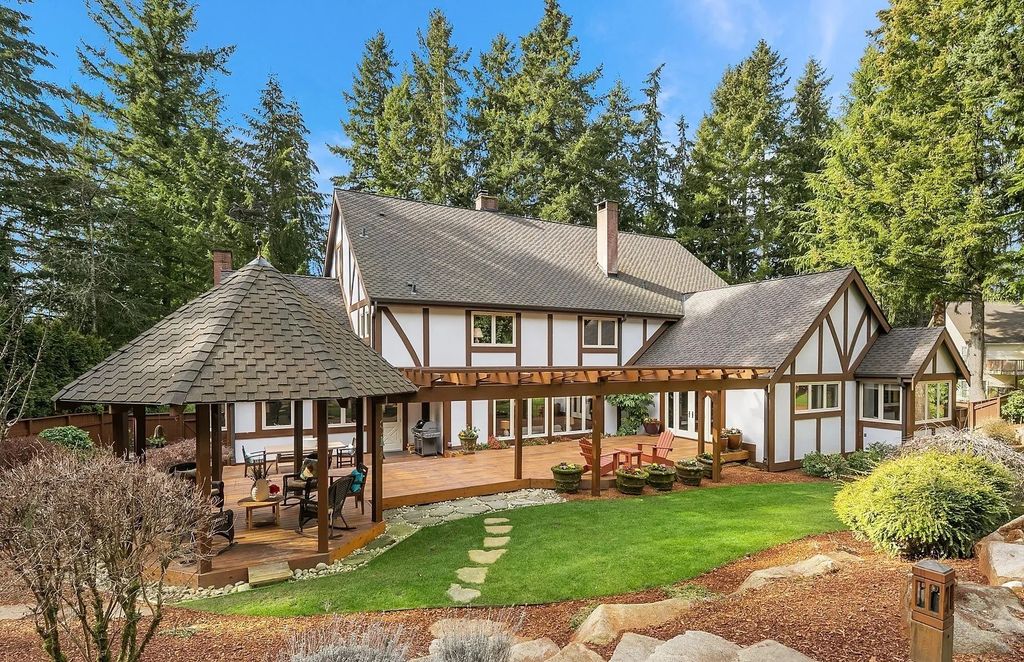 Magnificent Tudor-Style Estate in Bellevue, WA with Stunning Architecture Features, and Quality Craftsmanship Listed at $4.2M