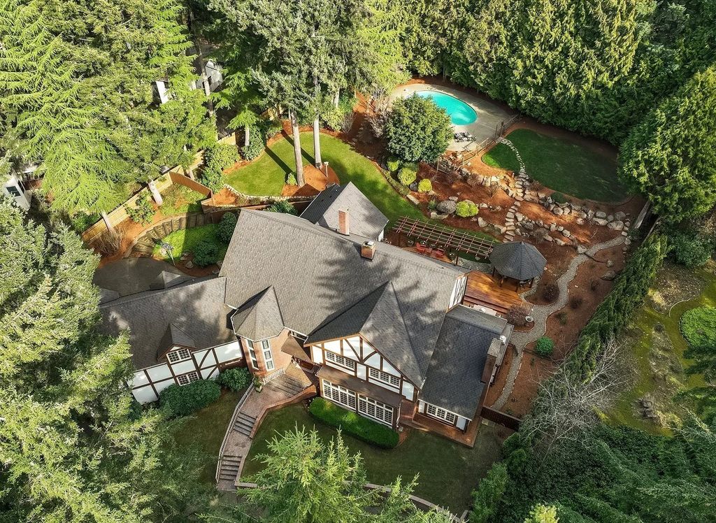 Magnificent Tudor-Style Estate in Bellevue, WA with Stunning Architecture Features, and Quality Craftsmanship Listed at $4.2M