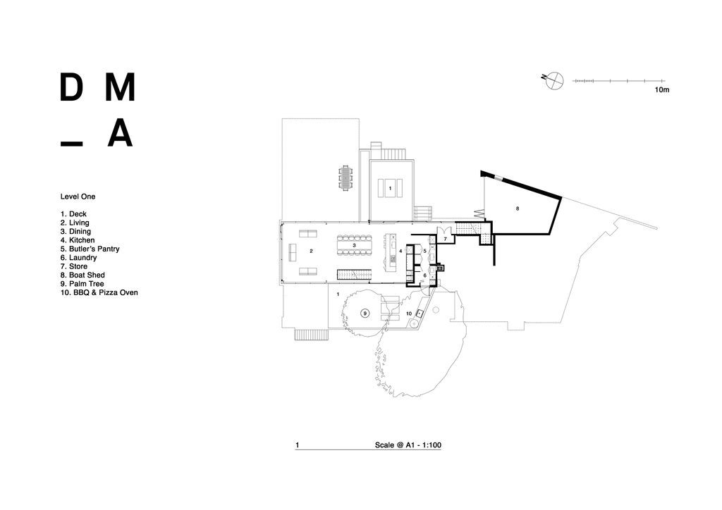 Mahuika House with spaces extend over the pool below by Daniel Marshall