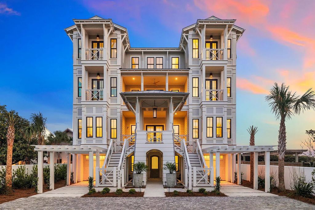 Discover an extraordinary legacy estate in 8364 E County Highway 30a, Inlet Beach, Florida featuring 9 bedrooms, 10 baths, and 7,966 sqft of living space with impeccable coastal design by Allison Ramsey and interiors by Erika Powell at Urban Grace Design.