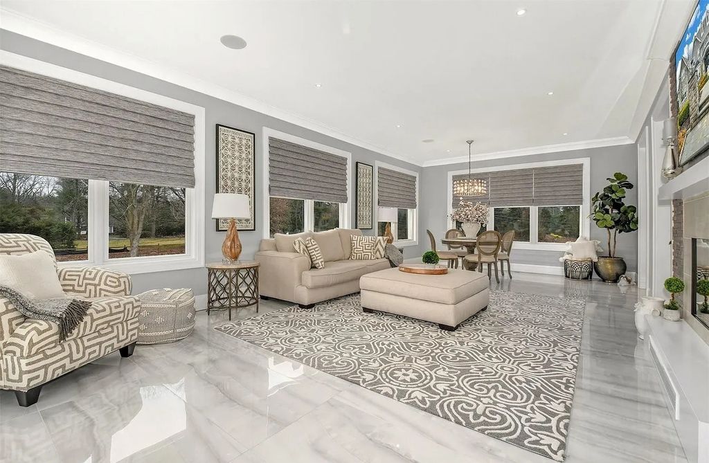 Mannetto Hill Manor! Magnificent Luxury Estate   in Huntington, NY for Sale at $5.971M, Overflowing with Elegant Amenities