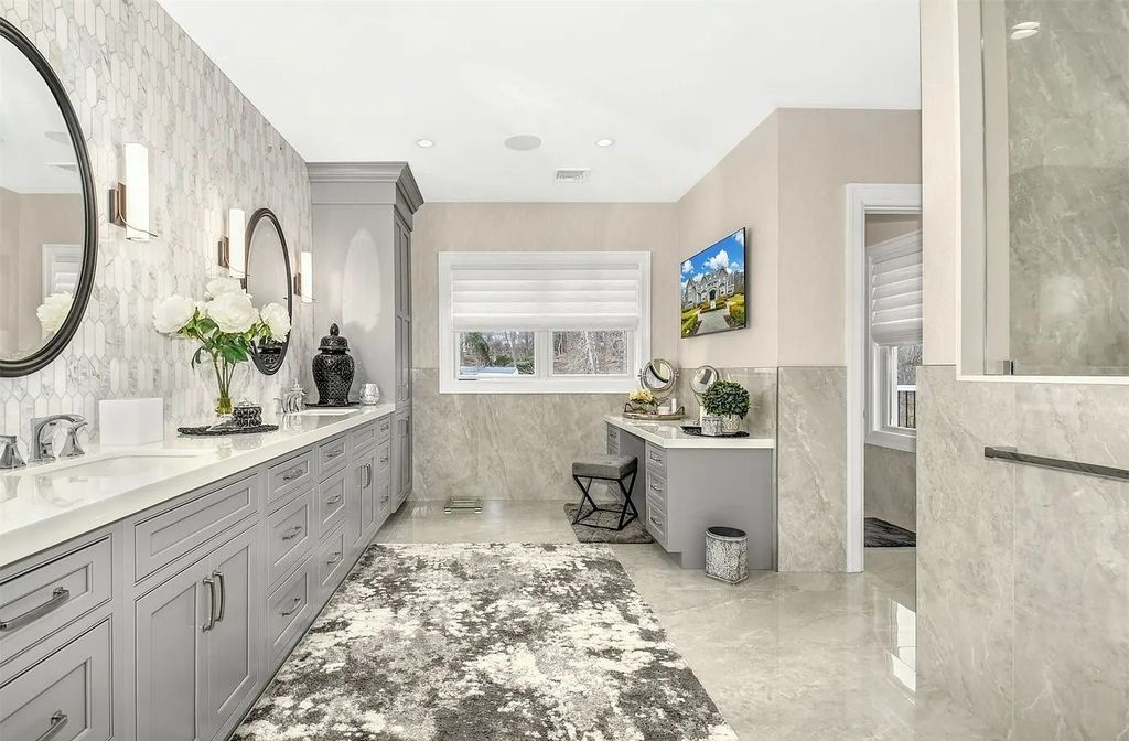 Mannetto Hill Manor! Magnificent Luxury Estate   in Huntington, NY for Sale at $5.971M, Overflowing with Elegant Amenities