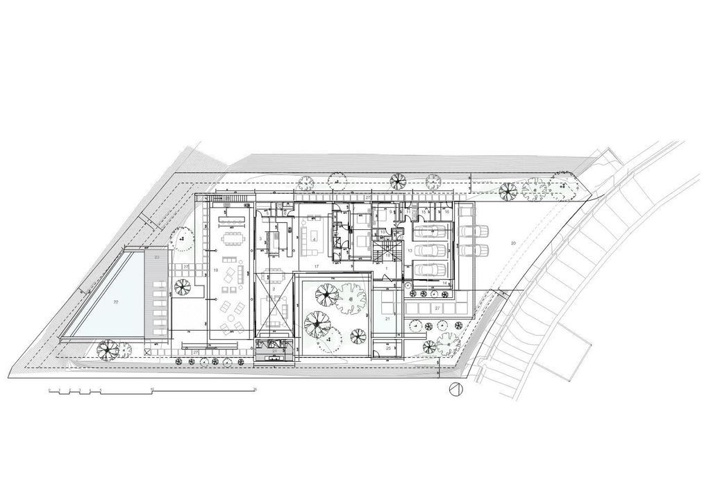 Patio House, Splendid Home with Open plan Design by Garnier Arquitectos