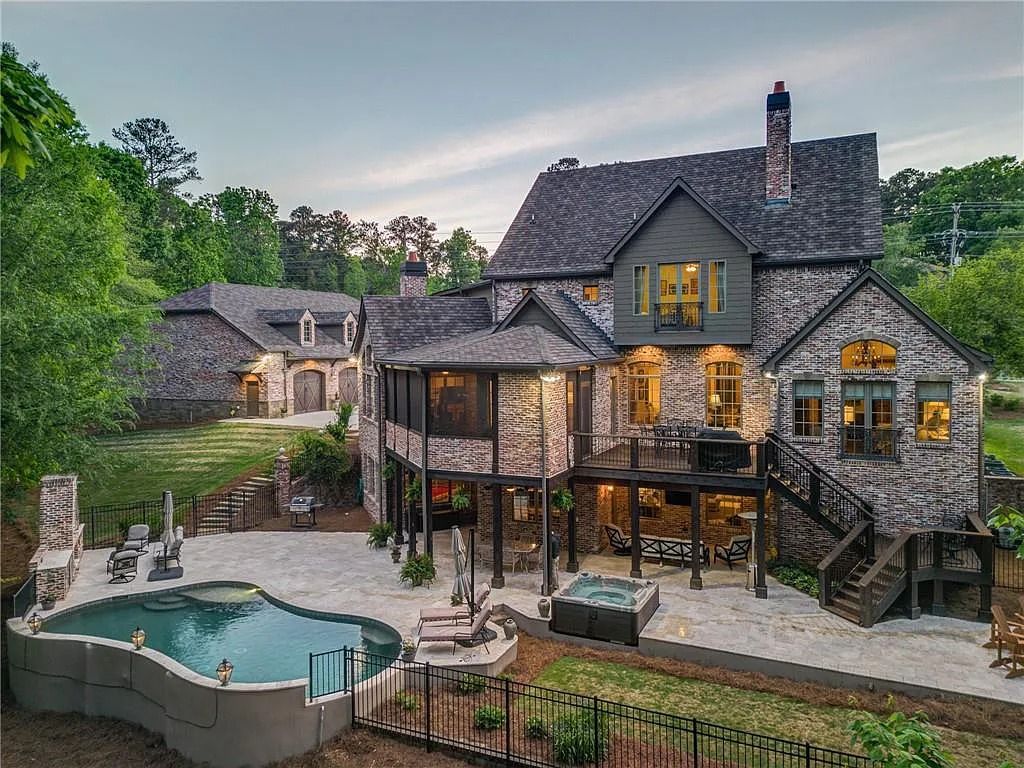 Stunning Cotswold-Inspired English Manor Home in Johns Creek, GA Designed for Entertaining, Asking $3.395M