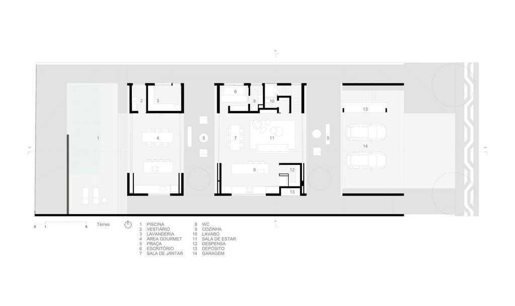 Two Squares House, Elegant House in Brazil by 24 7 Arquitetura