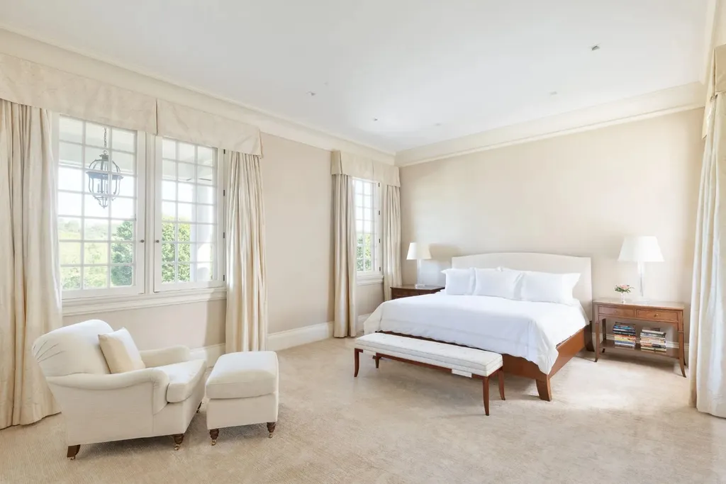 0 Meetinghouse Road, New Hope, Pennsylvania. Meticulously crafted by renowned professionals, this extraordinary estate is nestled in a coveted location off one of Bucks County's most desirable roads. Spanning 44 acres of serene privacy, the residence embodies timeless elegance and meticulous attention to detail. Designed by acclaimed architect Allan Greenberg and featuring the impeccable landscape work of Barbara Paca, this bespoke home seamlessly blends classical elements with modern sophistication.