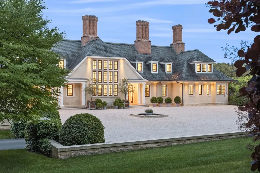 0 Meetinghouse Road, New Hope, Pennsylvania. Meticulously crafted by renowned professionals, this extraordinary estate is nestled in a coveted location off one of Bucks County's most desirable roads. Spanning 44 acres of serene privacy, the residence embodies timeless elegance and meticulous attention to detail. Designed by acclaimed architect Allan Greenberg and featuring the impeccable landscape work of Barbara Paca, this bespoke home seamlessly blends classical elements with modern sophistication.