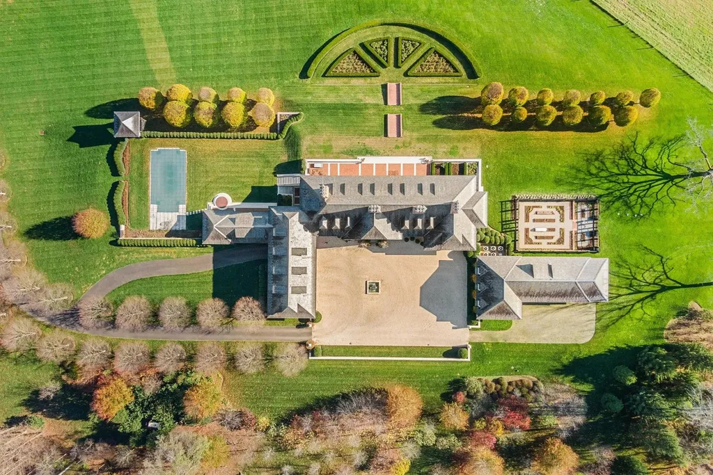 0 Meetinghouse Road, New Hope, Pennsylvania. Meticulously crafted by renowned professionals, this extraordinary estate is nestled in a coveted location off one of Bucks County's most desirable roads. Spanning 44 acres of serene privacy, the residence embodies timeless elegance and meticulous attention to detail. Designed by acclaimed architect Allan Greenberg and featuring the impeccable landscape work of Barbara Paca, this bespoke home seamlessly blends classical elements with modern sophistication.