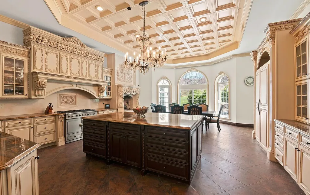 1284 Eagle Road Home in New Hope, Pennsylvania. Prepare to be mesmerized by this extraordinary palatial estate home nestled in the highly sought-after Upper Makefield area of Bucks County. Poised on 11+ acres and seamlessly integrated into the hillside of Jericho Mountain, this remarkable residence spans over 19,000 square feet, offering a level of detail and amenities that are truly unparalleled. A stunning example of French European architecture, this one-of-a-kind mansion boasts a myriad of exquisite features and finishes that will leave you in awe.