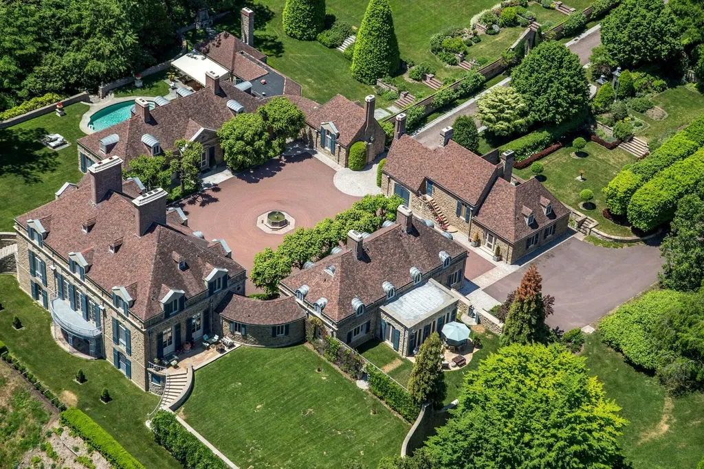 1543 Monk Road HOMESITE 1 Home in Gladwyne, Pennsylvania. Situated on 32.1 acres in the exclusive Philadelphia Main Line area, Linden Hill offers a unique opportunity to experience the epitome of estate living. This historic property, designed by renowned architect Edmund B. Gilchrist, showcases world-class architecture and a secluded, park-like setting. Impeccably maintained by its owners, the main residence and its dependencies exude timeless charm while incorporating 21st century amenities.