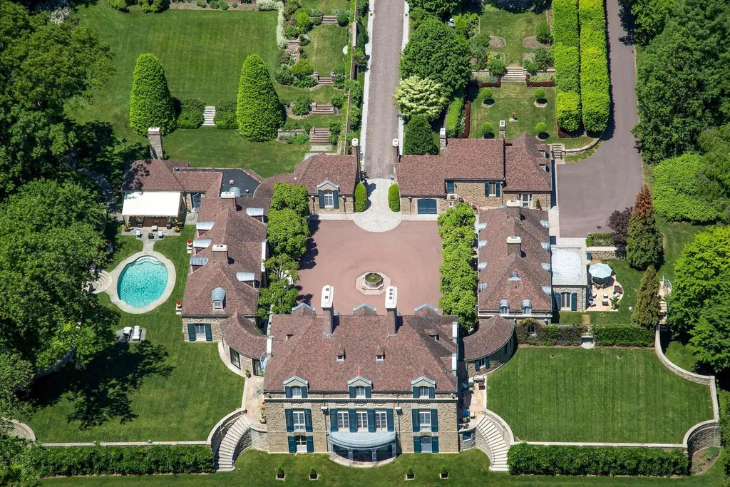 1543 Monk Road HOMESITE 1 Home in Gladwyne, Pennsylvania. Situated on 32.1 acres in the exclusive Philadelphia Main Line area, Linden Hill offers a unique opportunity to experience the epitome of estate living. This historic property, designed by renowned architect Edmund B. Gilchrist, showcases world-class architecture and a secluded, park-like setting. Impeccably maintained by its owners, the main residence and its dependencies exude timeless charm while incorporating 21st century amenities.