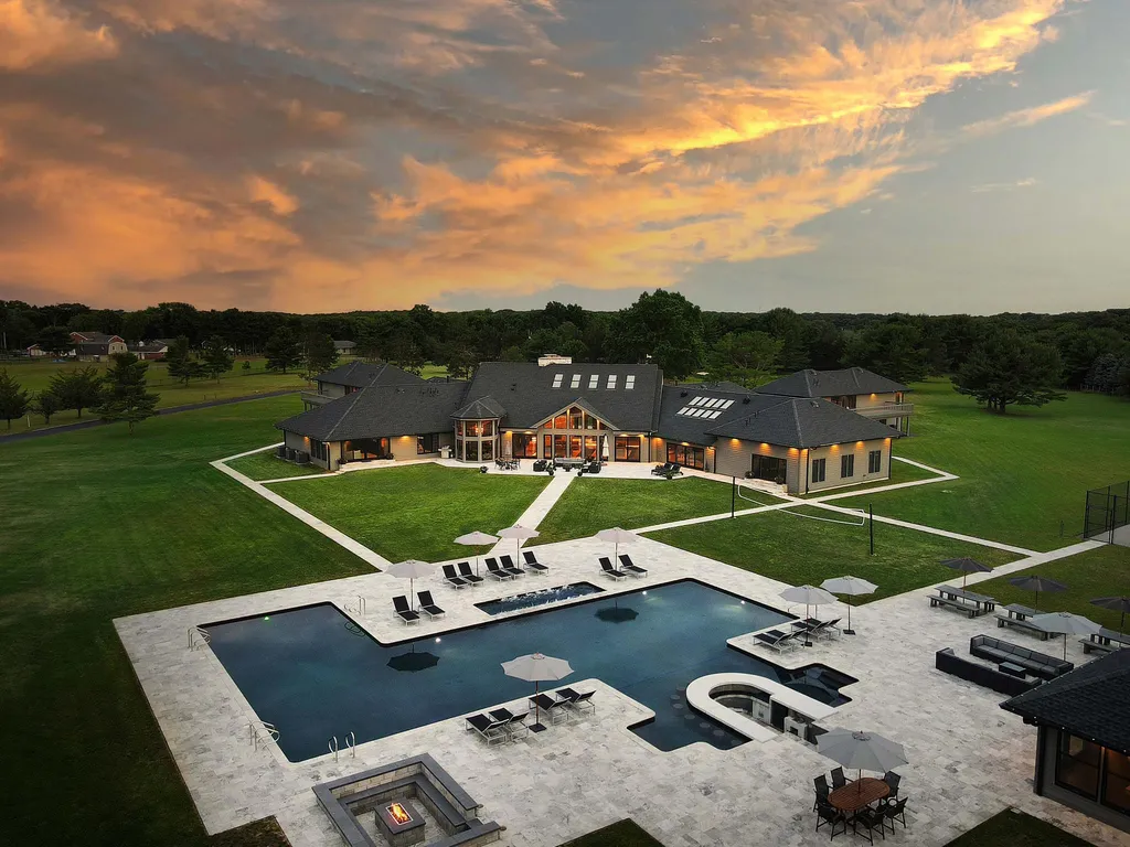 1980 Campbell Road Home in Wall, New Jersey. Experience the epitome of luxury living at Mattaccino, a remarkable 23.44 acre residential resort that surpasses all expectations. Discover a sprawling 32,500 square-foot compound, featuring an impressive array of amenities, including 10+ bedrooms, 17 bathrooms, a four-hole golf course, equestrian stables, an ultra-chic underground nightclub, and an indoor pool and spa.