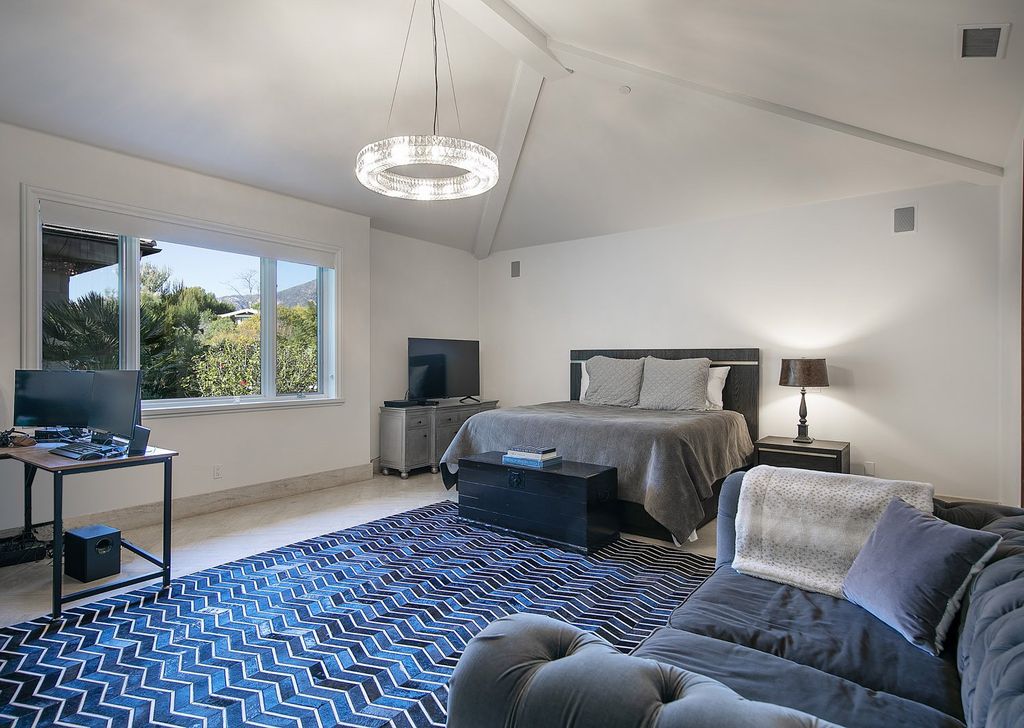 2170 Ortega Ranch Lane Home in Santa Barbara, California. Unwind in the lap of luxury at this newly renovated, single-level estate boasting breathtaking panoramic views that stretch across the horizon. Step inside to discover a world of elegance, where gracious rooms and covered terraces seamlessly connect with the awe-inspiring vistas. Designed for both entertainment and relaxation, this extraordinary home offers a harmonious blend of public and private spaces.
