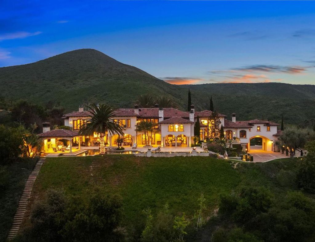 4787 Windhaven Drive Home in Thousand Oaks, California. Windhaven Vineyard Estate is a luxurious Mediterranean palace located in the guard-gated community of Country Club Estates. The estate sits on nearly 5 acres with stunning views of mountains, vineyards, and a golf course. 