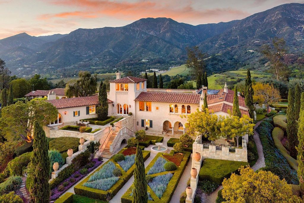 550 Freehaven Drive Home in Santa Barbara, California. This stunning estate, built in 2007, features 5 bedrooms, 7 bathrooms, and 8,117 square feet of luxurious living space on a sprawling 21.56-acre lot. Enjoy breathtaking views of the ocean, mountains, and Montecito's iconic natural beauty from every corner of the property.
