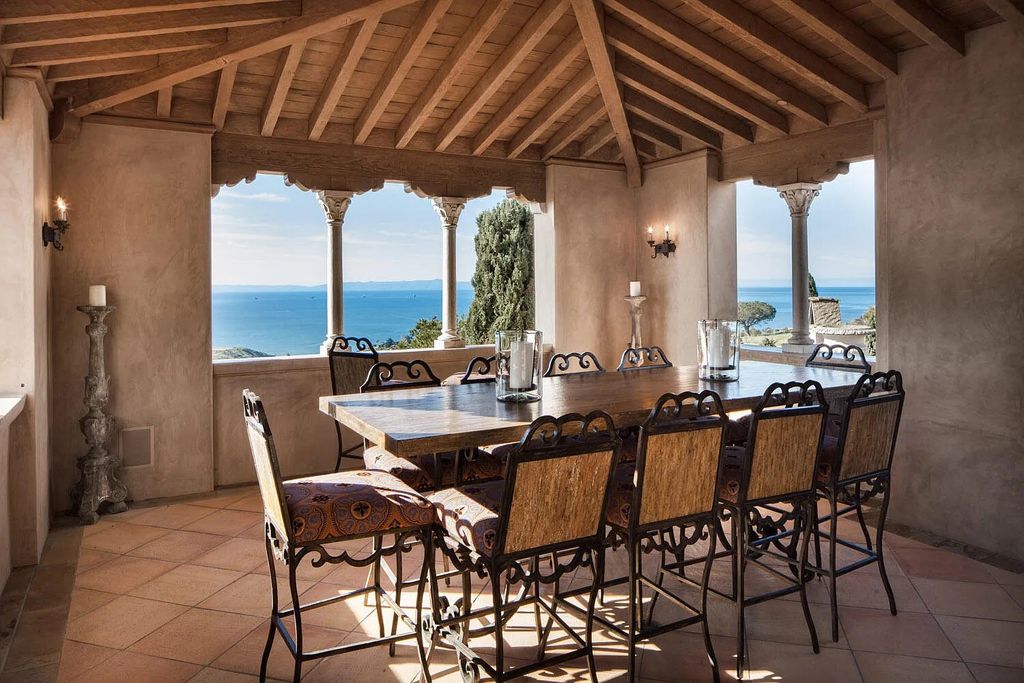 550 Freehaven Drive Home in Santa Barbara, California. This stunning estate, built in 2007, features 5 bedrooms, 7 bathrooms, and 8,117 square feet of luxurious living space on a sprawling 21.56-acre lot. Enjoy breathtaking views of the ocean, mountains, and Montecito's iconic natural beauty from every corner of the property.