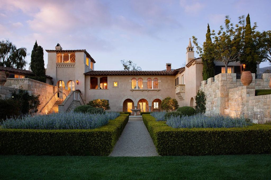 550 Freehaven Drive Home in Santa Barbara, California. This stunning estate, built in 2007, features 5 bedrooms, 7 bathrooms, and 8,117 square feet of luxurious living space on a sprawling 21.56-acre lot. Enjoy breathtaking views of the ocean, mountains, and Montecito's iconic natural beauty from every corner of the property.