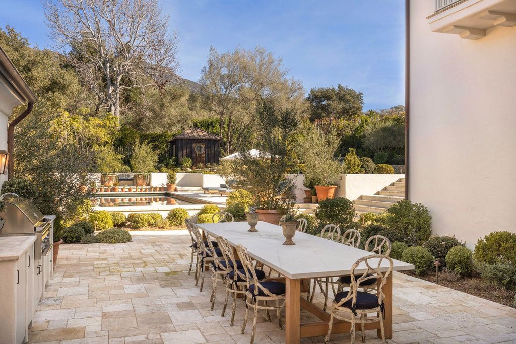 808 San Ysidro Lane Home in Santa Barbara, California. Discover this meticulously renovated oasis located near the renowned San Ysidro Ranch and Upper Village. Imbued with a captivating French Country feel, this exceptional property has undergone a high-end modernization by acclaimed international designer Mike Moser and renowned builder Richard Heimberg.